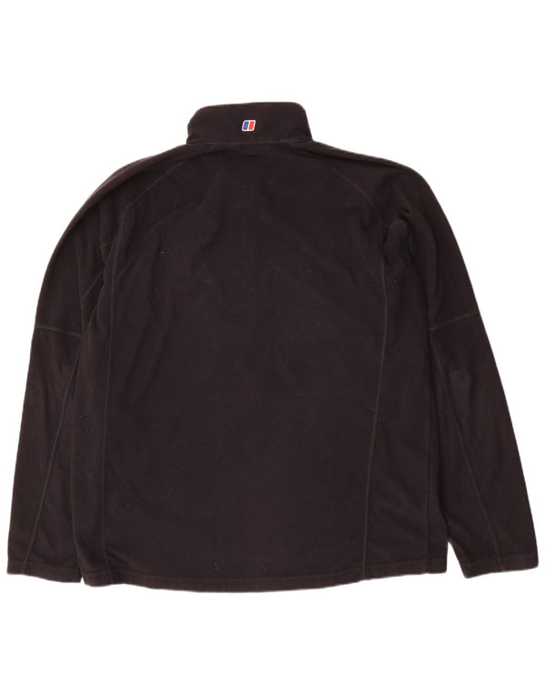 Maglione in pile da uomo Berghaus con zip e collo XL poliestere nero