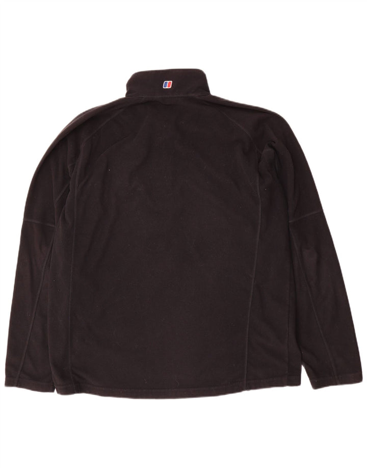 Maglione in pile da uomo Berghaus con zip e collo XL poliestere nero