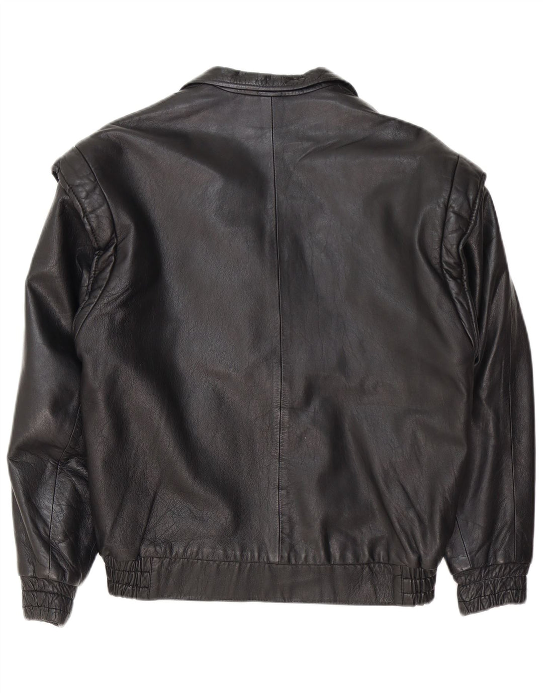 Giacca da motociclista in pelle oversize da donna vintage EU 36 piccola in pelle nera