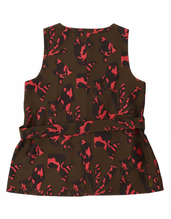 BANANA REPUBLIC Camicetta da donna con motivo astratto Top UK 14 Medio Cachi