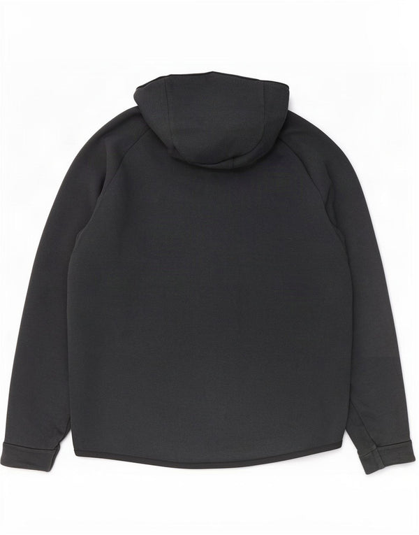 Felpa con cappuccio e zip Nike da uomo, grande, in cotone nero