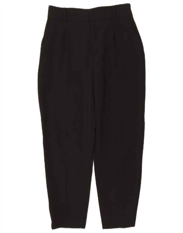 Pantaloni chino affusolati da donna Zara grandi W30 L27 poliestere nero