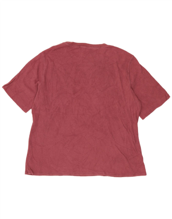 T-shirt da uomo EDDIE BAUER Top XL in cotone bordeaux
