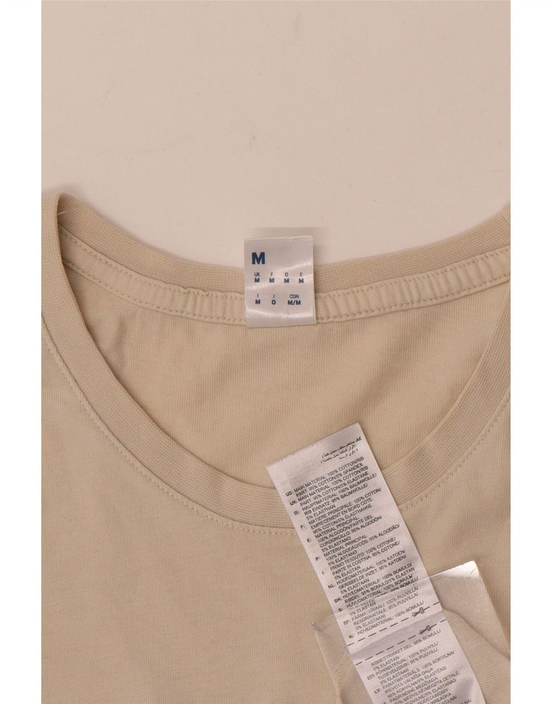 T-shirt grafica da uomo Reebok Top in cotone beige medio