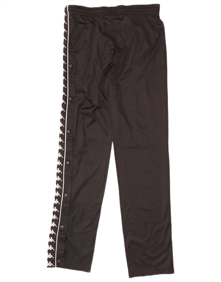 Pantaloni da tuta con grafica Kappa da uomo, poliestere nero medio