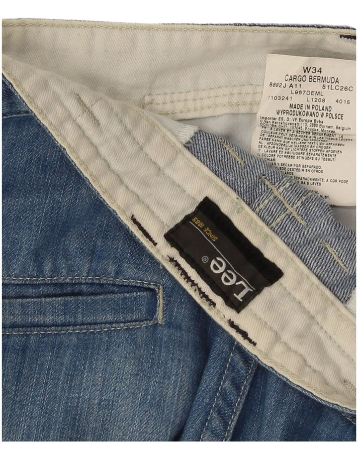 Pantaloncini cargo da uomo Lee Bermuda W34 grande cotone blu