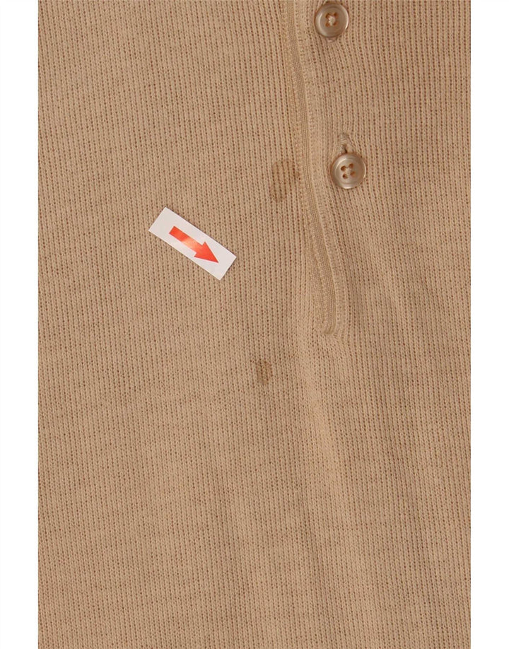 Gant Maglione da uomo con collo alto in cotone beige grande