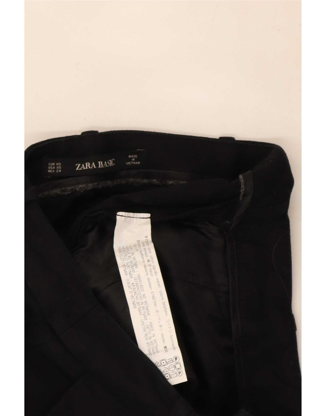 Pantaloncini chino da donna Zara XS W24 cotone nero