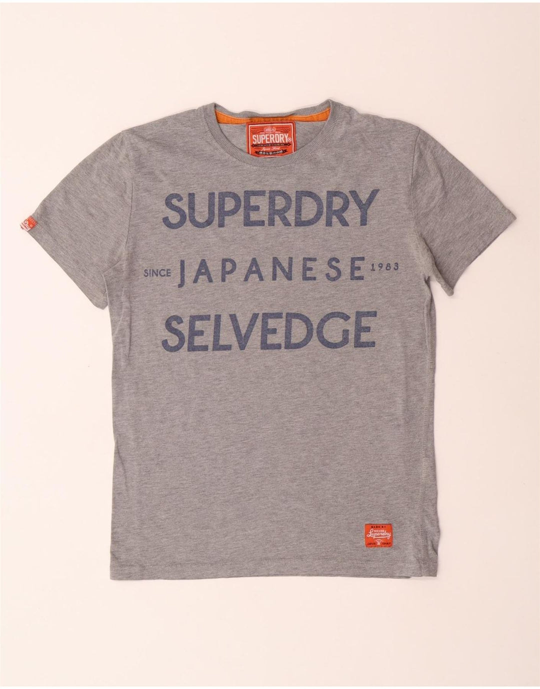 T-shirt grafica da uomo Superdry Top in poliestere grigio medio