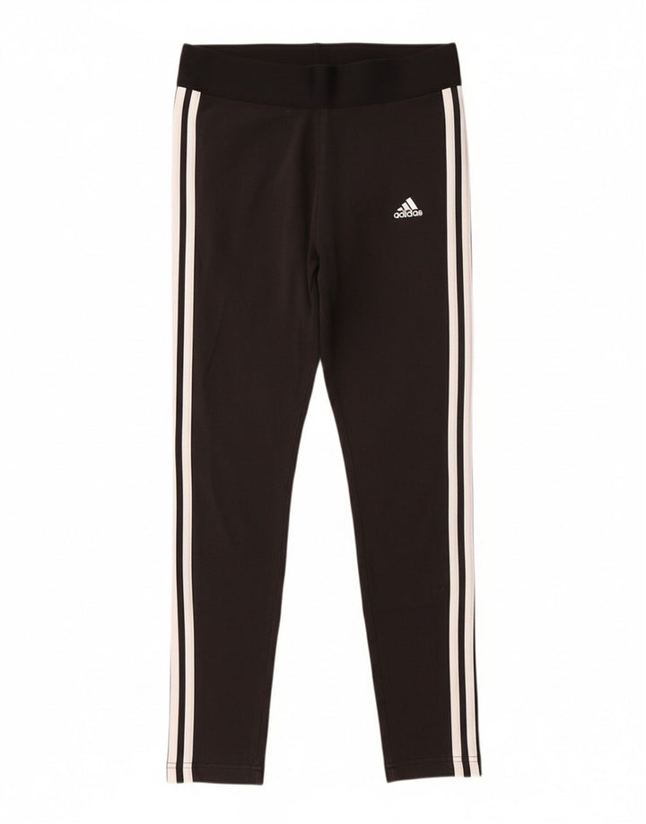 ADIDAS Womens Leggings UK 8/10 Small  Black Cotton