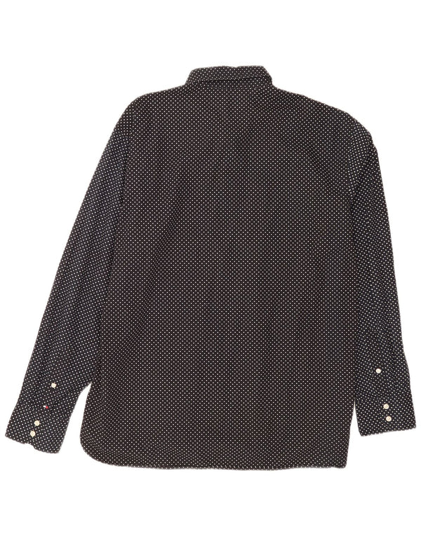 Camicia da uomo Tommy Hilfiger XL in cotone maculato blu navy