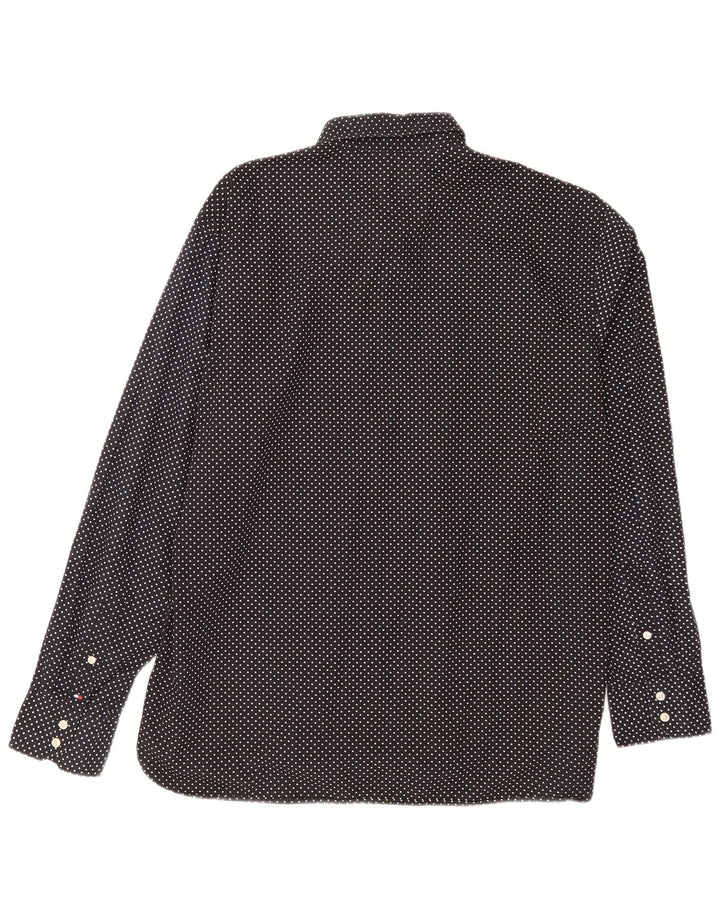 Camicia da uomo Tommy Hilfiger XL in cotone maculato blu navy