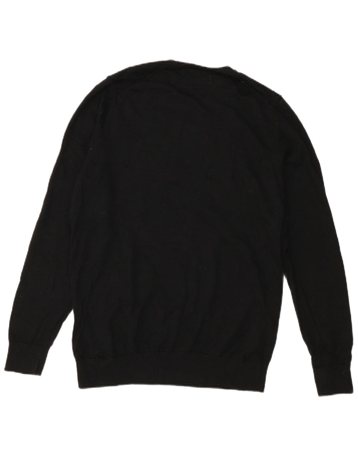 Maglione maglione girocollo autografo da uomo Marks & Spencer grande nero