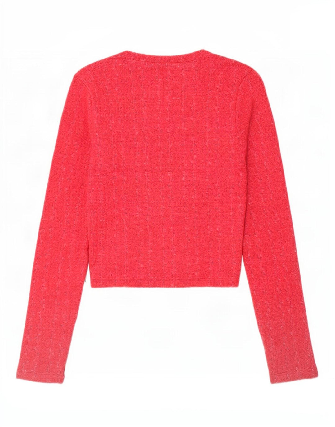 Top corto da donna Zara a maniche lunghe UK 10 piccolo poliestere rosa