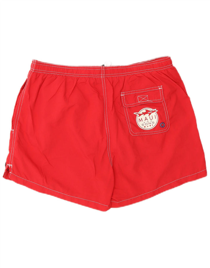 Pantaloncini da bagno da uomo Maui and Sons grandi rossi