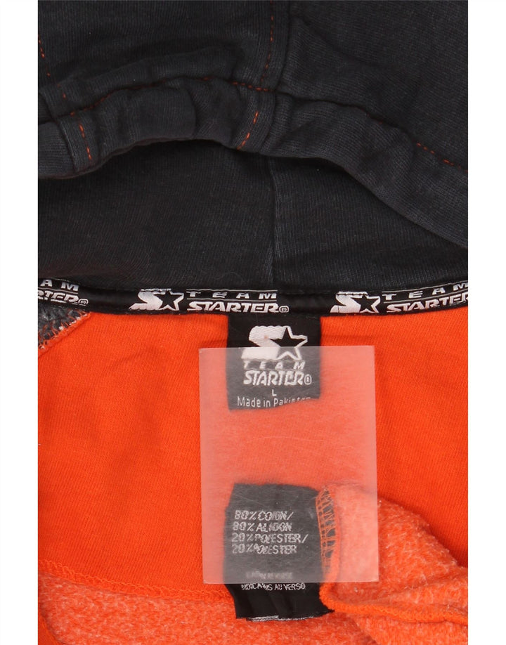 Maglione con cappuccio e zip da uomo Starter grande arancione