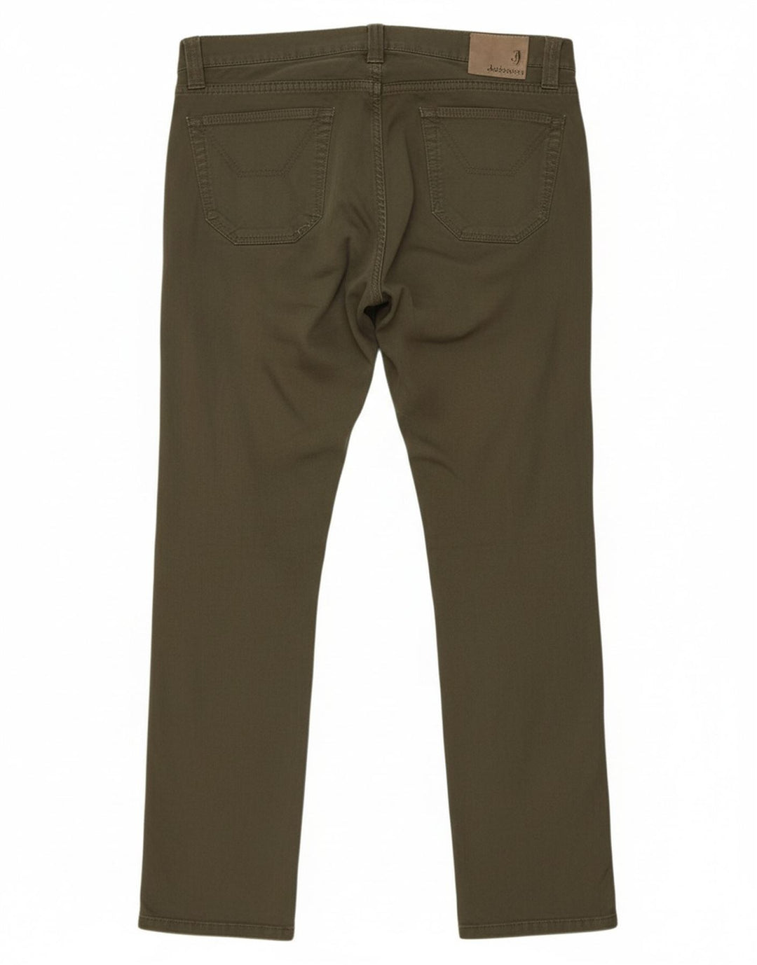 JECKERSON Mens Slim Casual Trousers W36 L33 Khaki Cotton