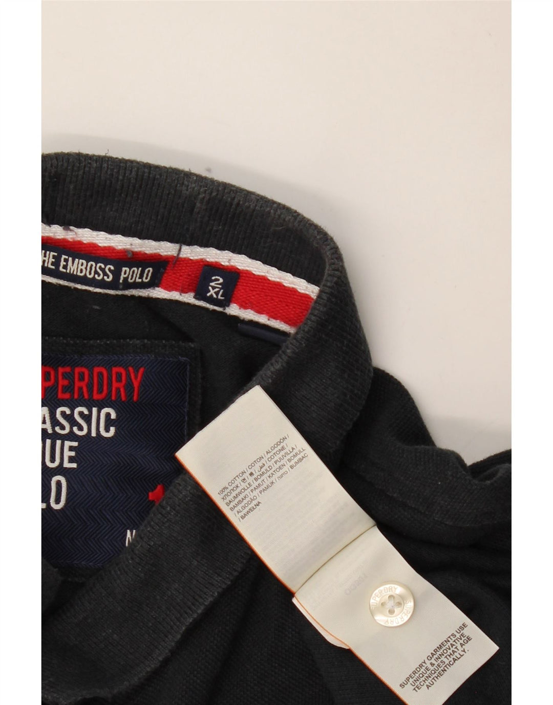 Polo grafica da uomo SUPERDRY 2XL cotone nero