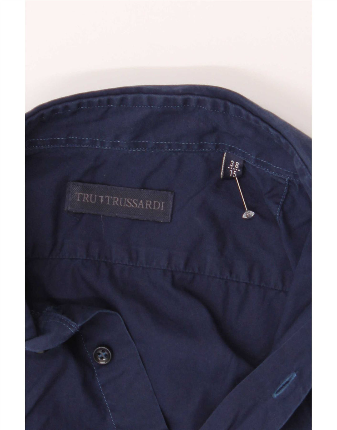 Camicia Trussardi Uomo Taglia 38 15 Media Blu Navy