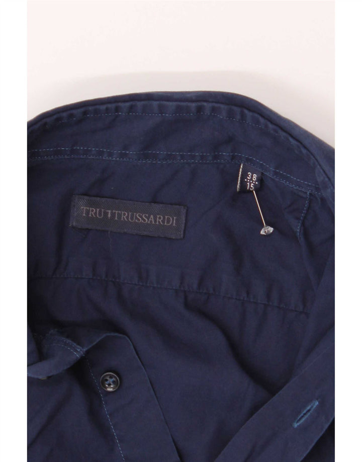 Camicia Trussardi Uomo Taglia 38 15 Media Blu Navy