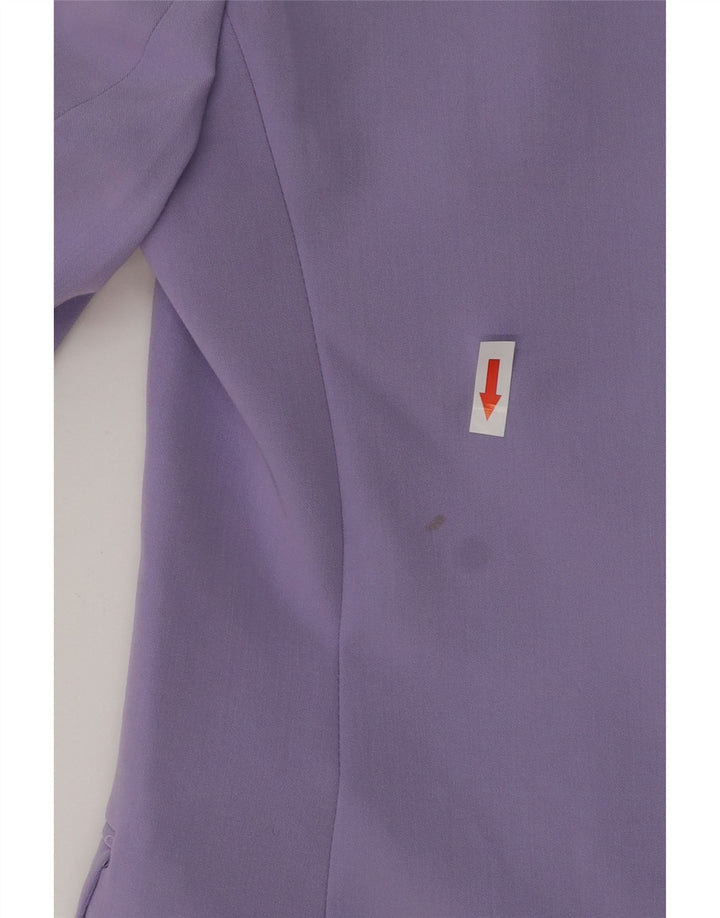 Giacca blazer doppiopetto da donna Topshop UK 8 piccola poliestere viola