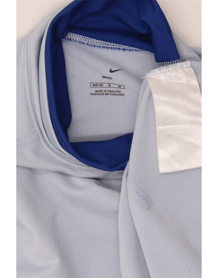 Nike Donna Dri Fit Regular Top Manica Lunga US 8/10 Blu Medio Sport