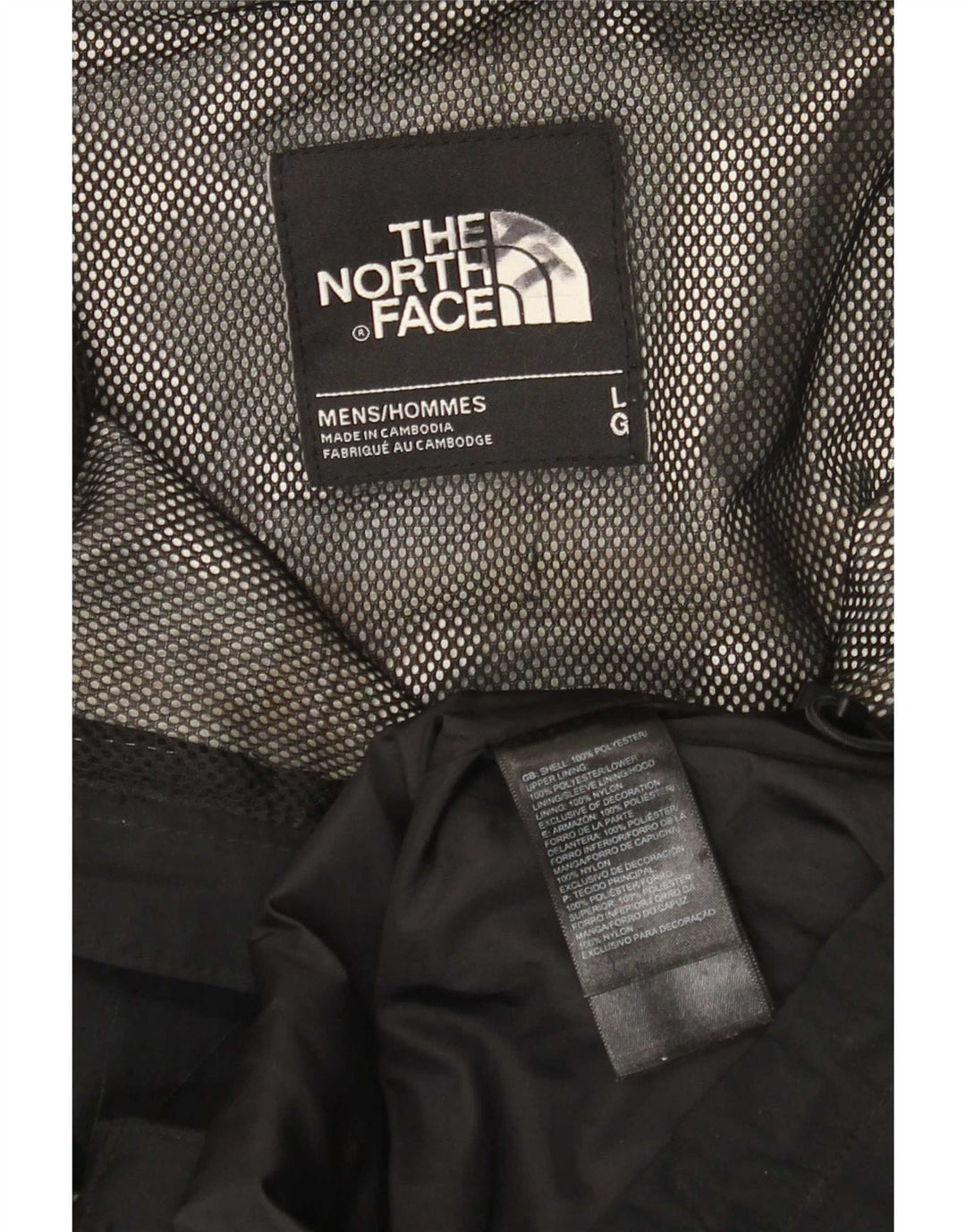 Giacca a vento con cappuccio da uomo The North Face UK 40 Large Poliestere nero