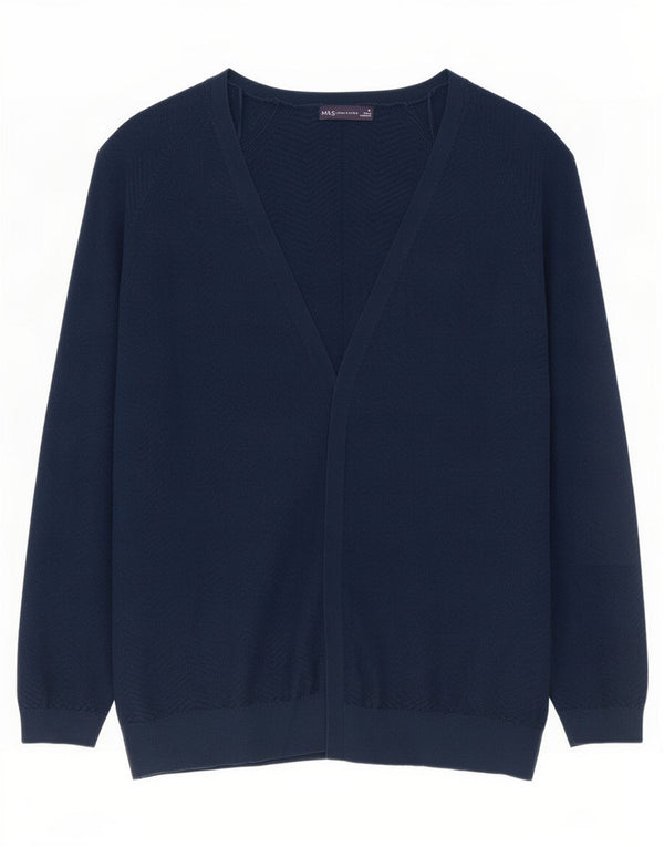 Maglione cardigan oversize da donna Marks & Spencer UK 18 XL Blu navy