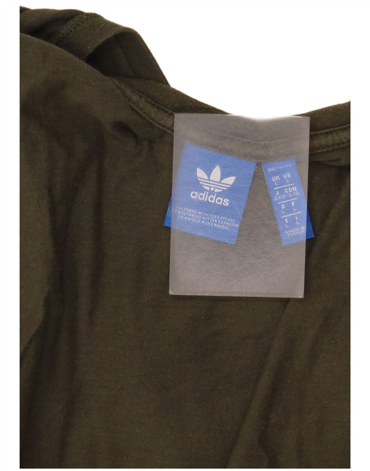 Maglietta grafica da uomo Adidas Top grande color kaki