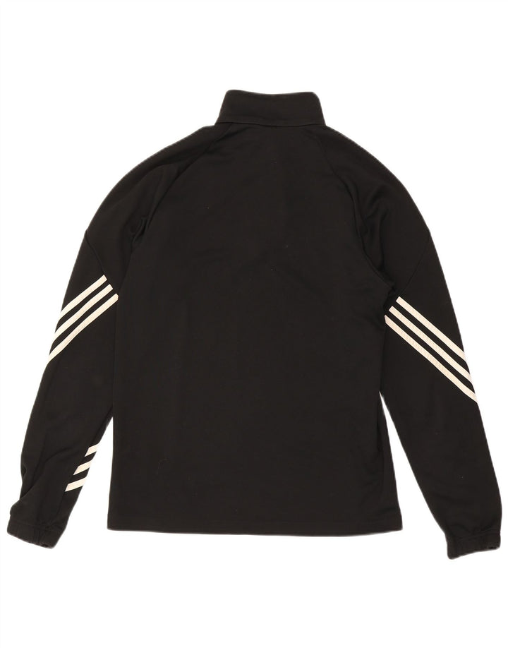 ADIDAS Mens Climalite Zip Neck Pullover Tracksuit Top Medium Black