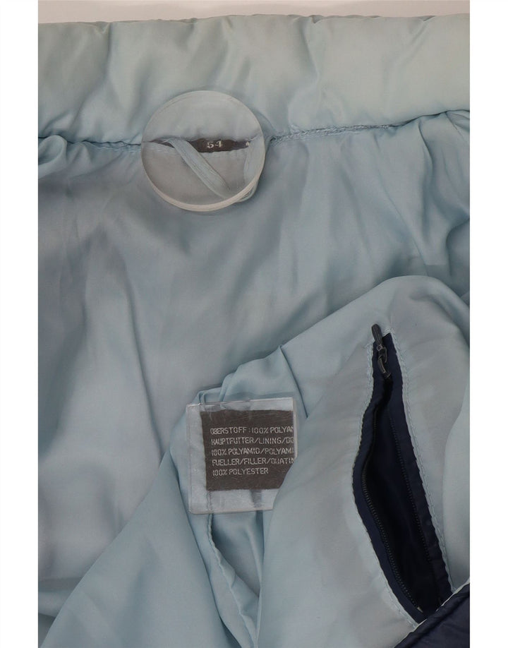 Giacca imbottita vintage da uomo IT 54 2XL Blu Navy in poliammide