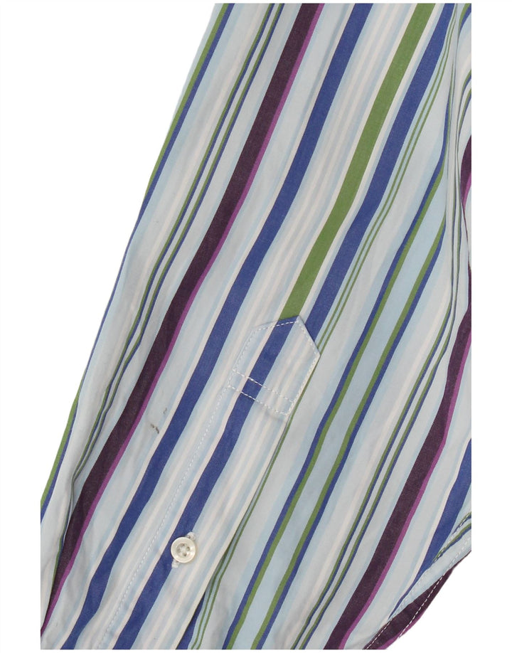 Camicia da uomo Tommy Hilfiger grande in cotone a righe multicolori