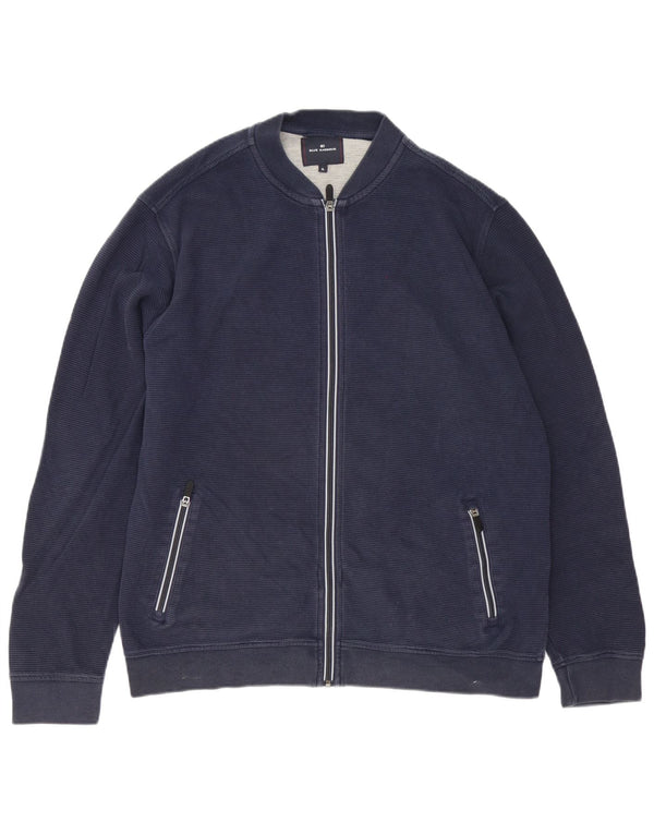 Giacca da ginnastica da uomo Marks & Spencer Blue Harbour XL in cotone blu navy