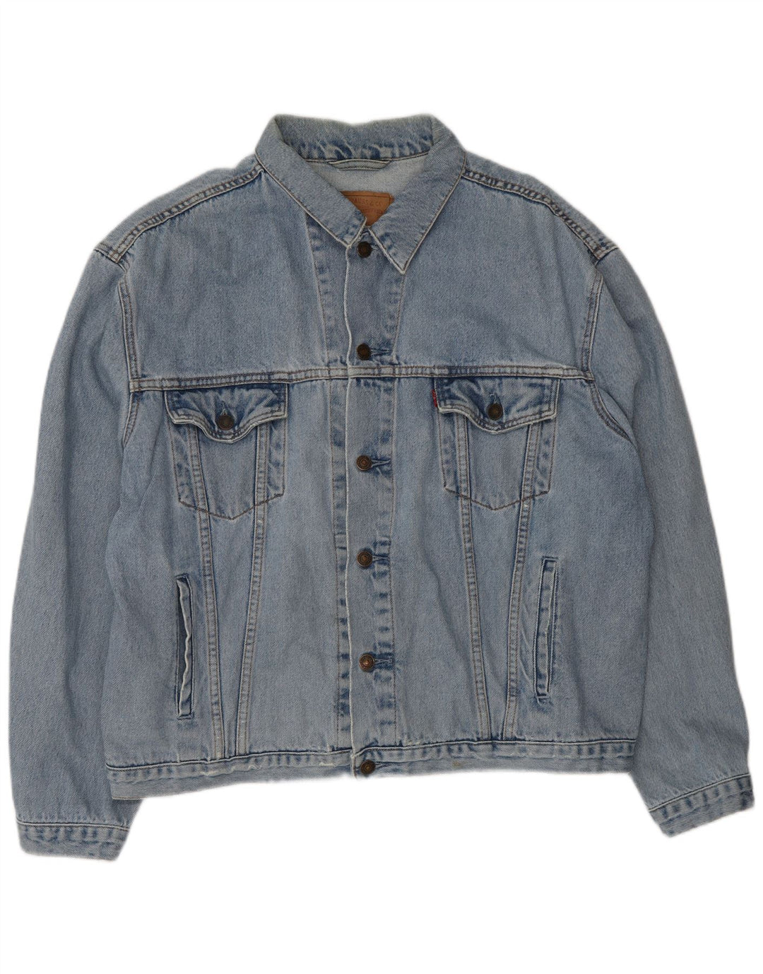 LEVI'S Mens Denim Jacket UK 44 2XL Blue Cotton
