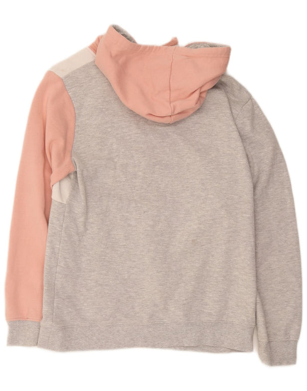 Felpa con cappuccio grafica da donna Fila UK 14 Cotone color block grigio medio