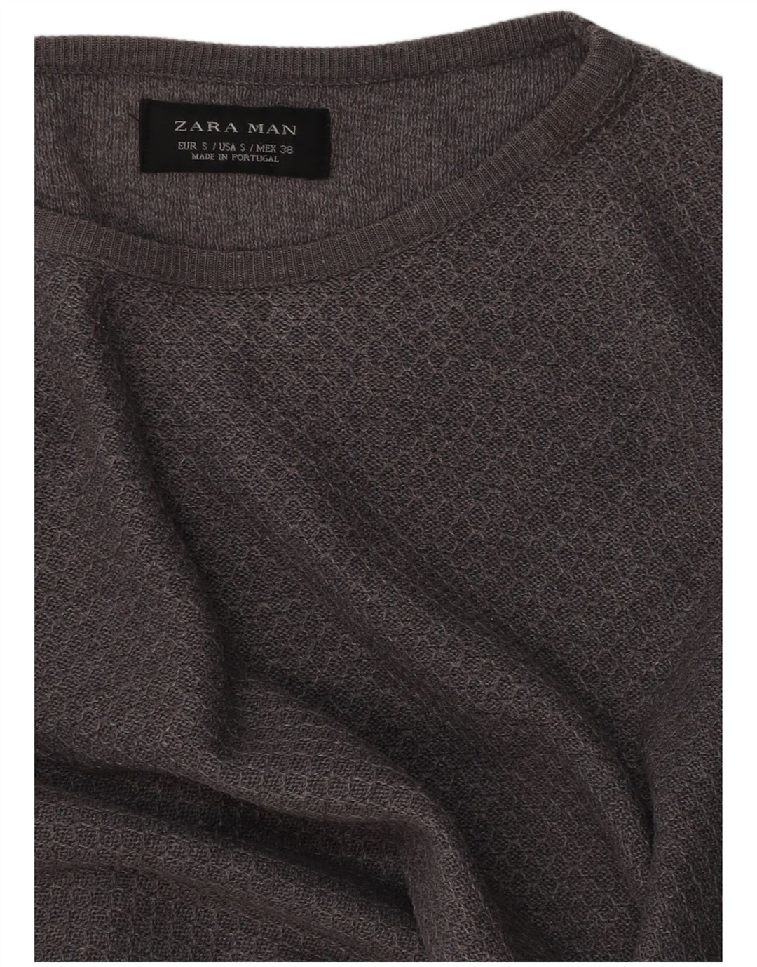 Maglione Zara da uomo con scollo a barca piccolo grigio