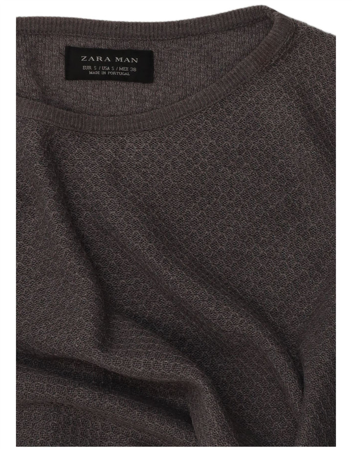 Maglione Zara da uomo con scollo a barca piccolo grigio