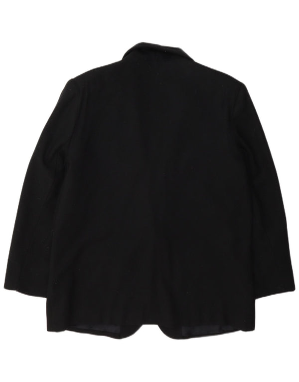Giacca blazer da donna a 1 bottone Sag Harbour UK 14 grande lana nera