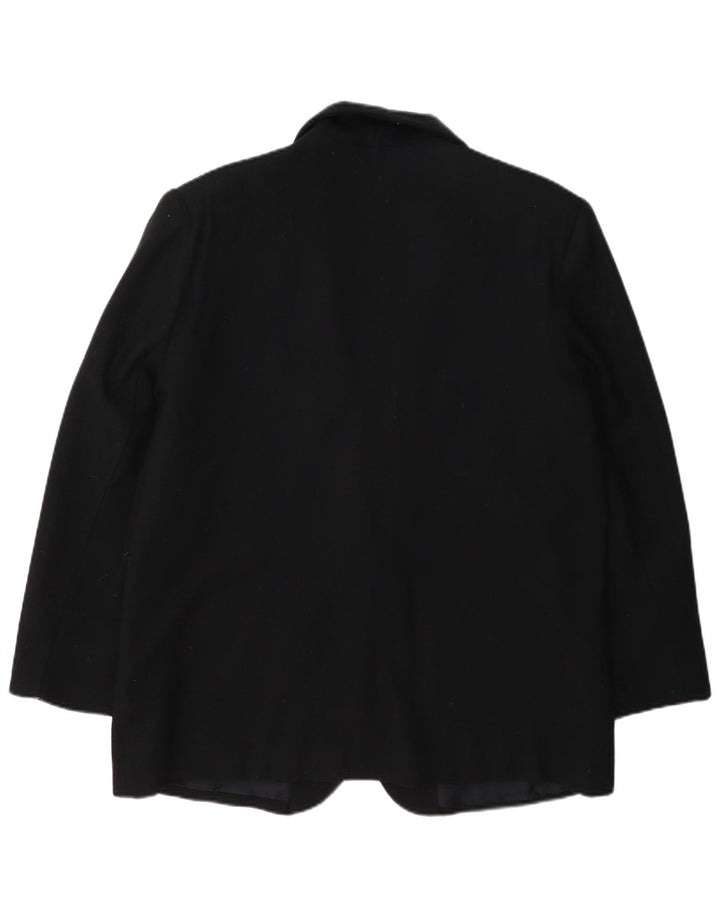 Giacca blazer da donna a 1 bottone Sag Harbour UK 14 grande lana nera