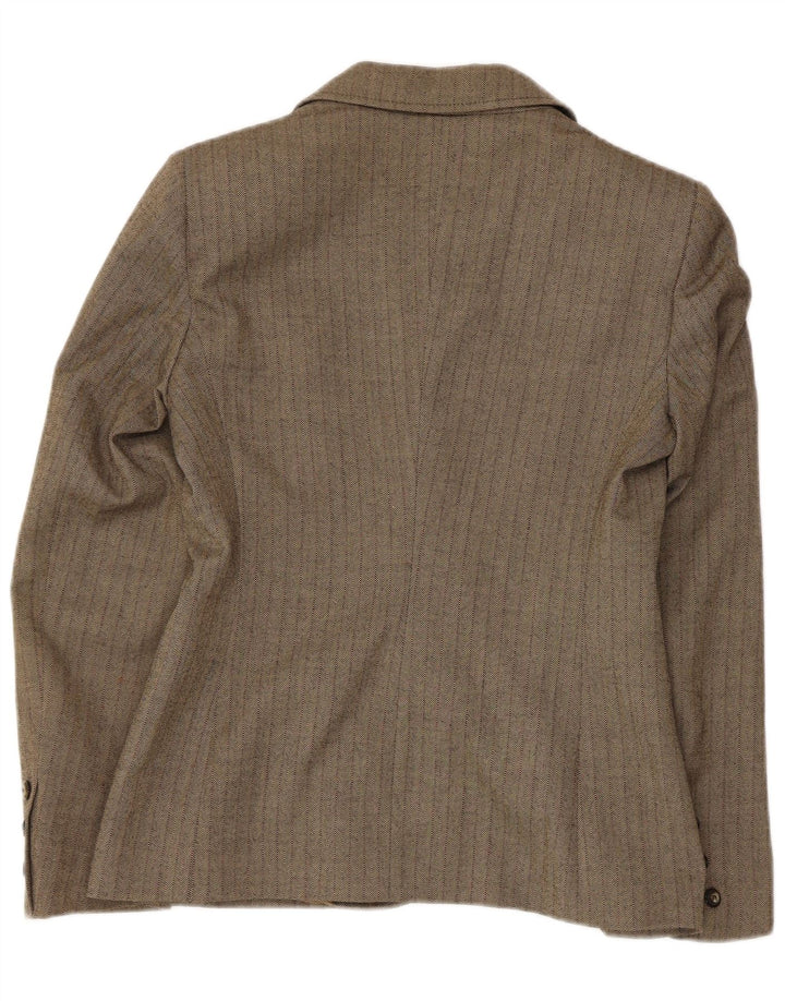 Giacca blazer a 2 bottoni da donna Mila Schon IT 42 media kaki a spina di pesce