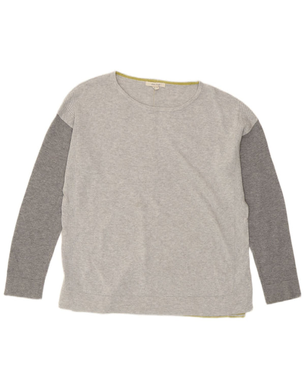 Top oversize da donna a maniche lunghe White Stuff UK 10 Small Grey Colourblock