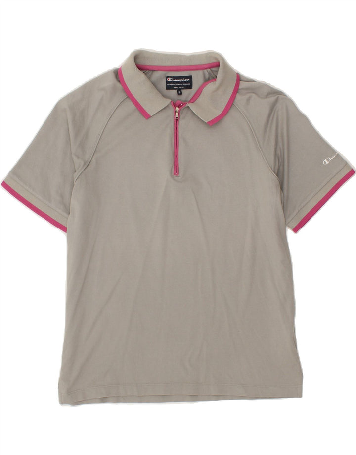 CHAMPION Mens Polo Shirt Small Grey Cotton Vintage Champion and Second-Hand Champion from Messina Hembry 