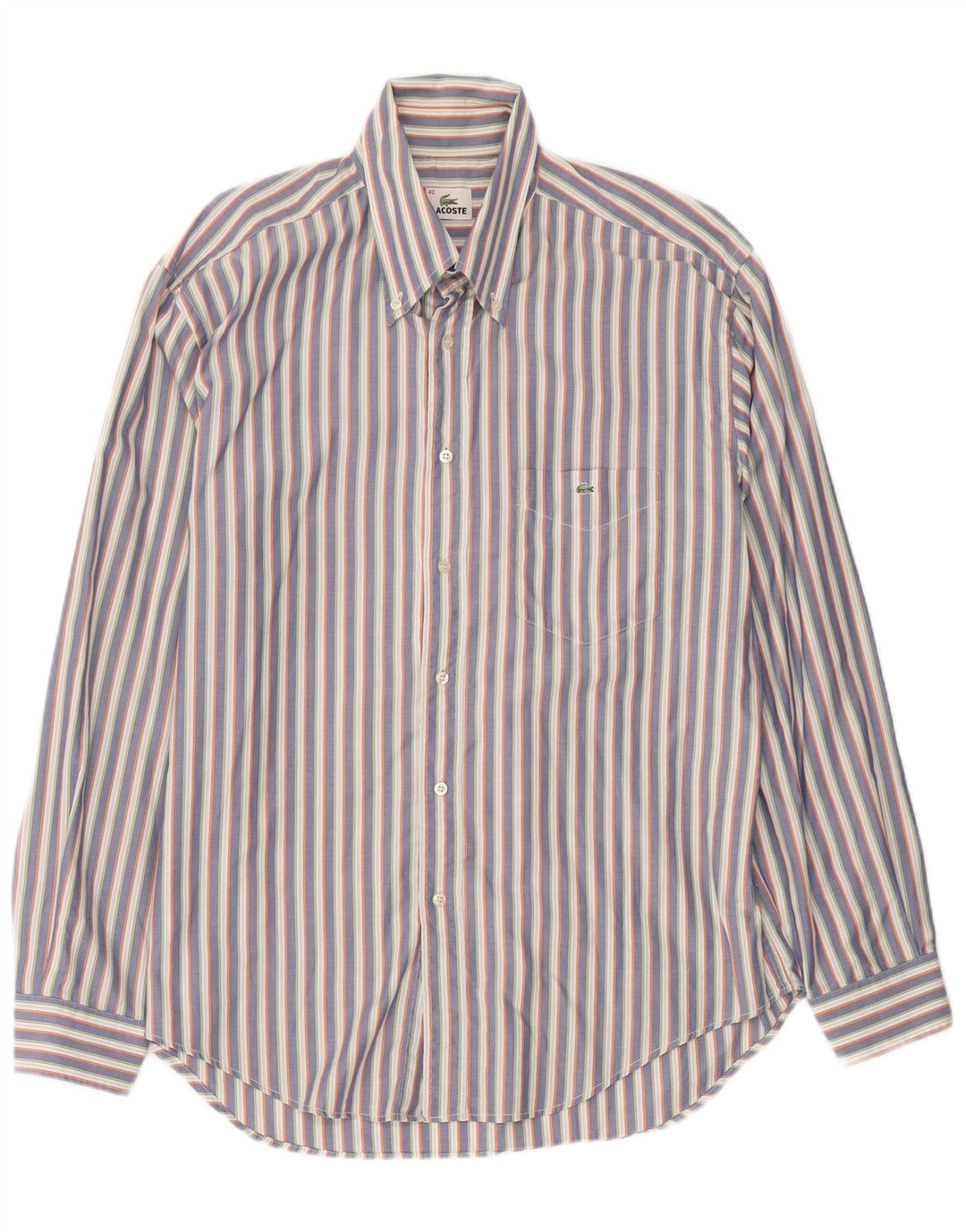 Camicia da uomo Lacoste taglia 42 grande a righe grigie