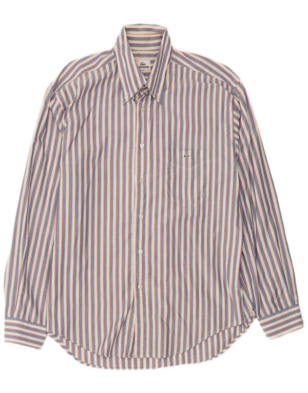 Camicia da uomo Lacoste taglia 42 grande a righe grigie