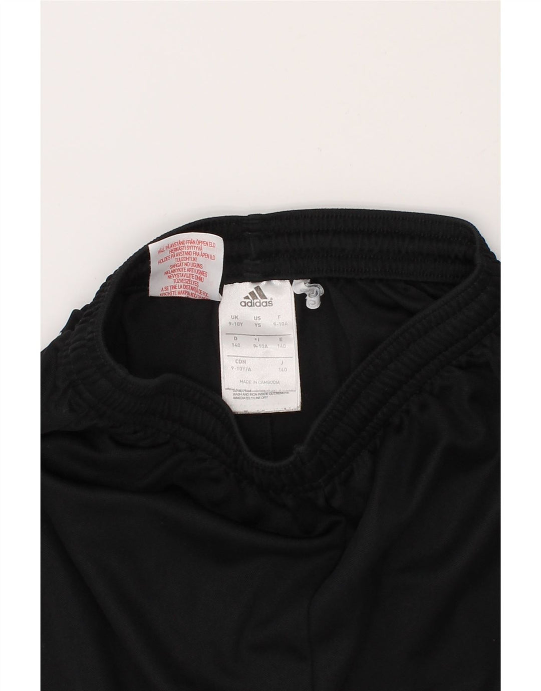 ADIDAS Boys Sport Shorts 9-10 Years Black Polyester Vintage Adidas and Second-Hand Adidas from Messina Hembry 
