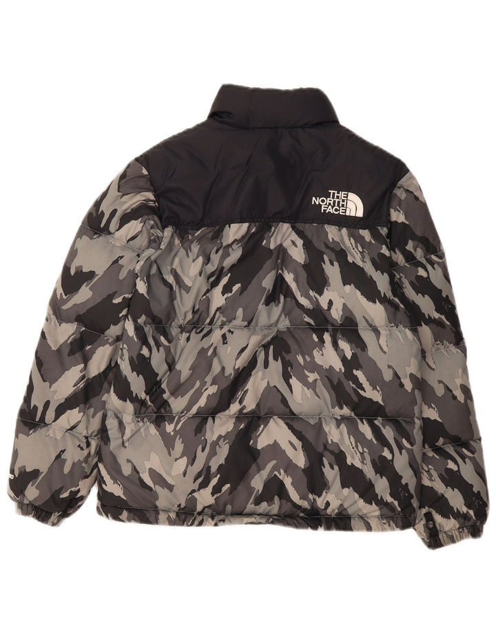 Giacca imbottita The North Face da ragazzo 11-12 anni grande mimetica grigia