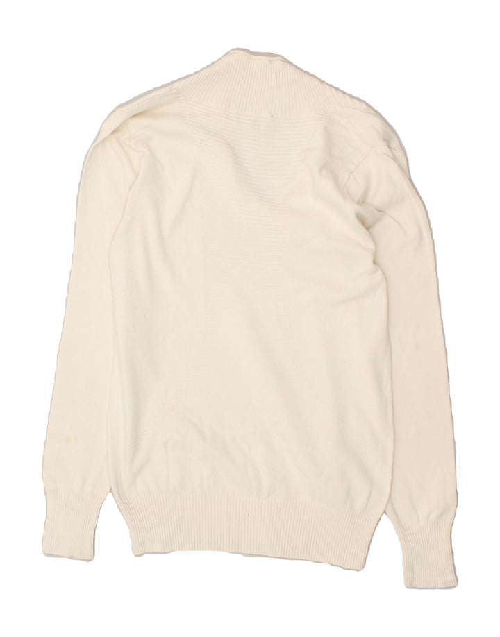 DIESEL Womens V-Neck Jumper Sweater UK 8 Small  Beige Striped Vintage Diesel and Second-Hand Diesel from Messina Hembry 
