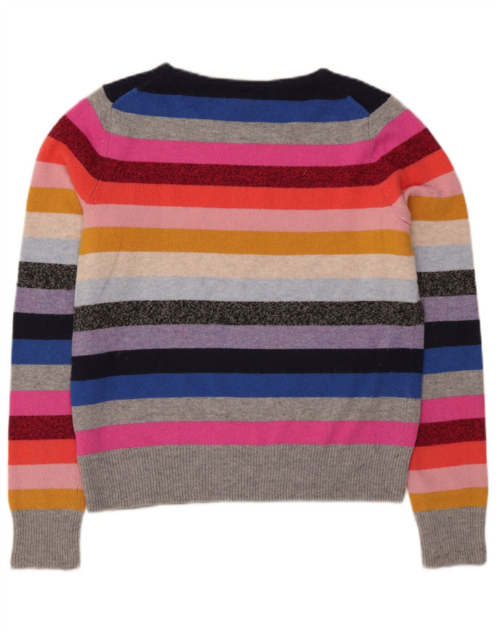 Gap Donna Maglione con scollo a barca Maglione UK 14 Medio a righe multicolore