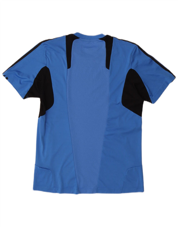 T-shirt ADIDAS da uomo Climacool Top in poliestere color block blu medio