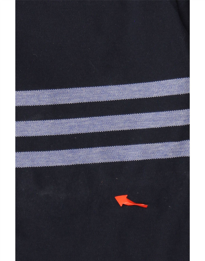Polo da uomo Tommy Hilfiger media cotone a righe blu navy